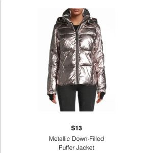 S13 metallic down puffer, worn 3x XL